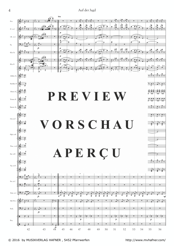 Product gallery: Page 9 of 11 Auf der Jagd, , (large wind orchestra)