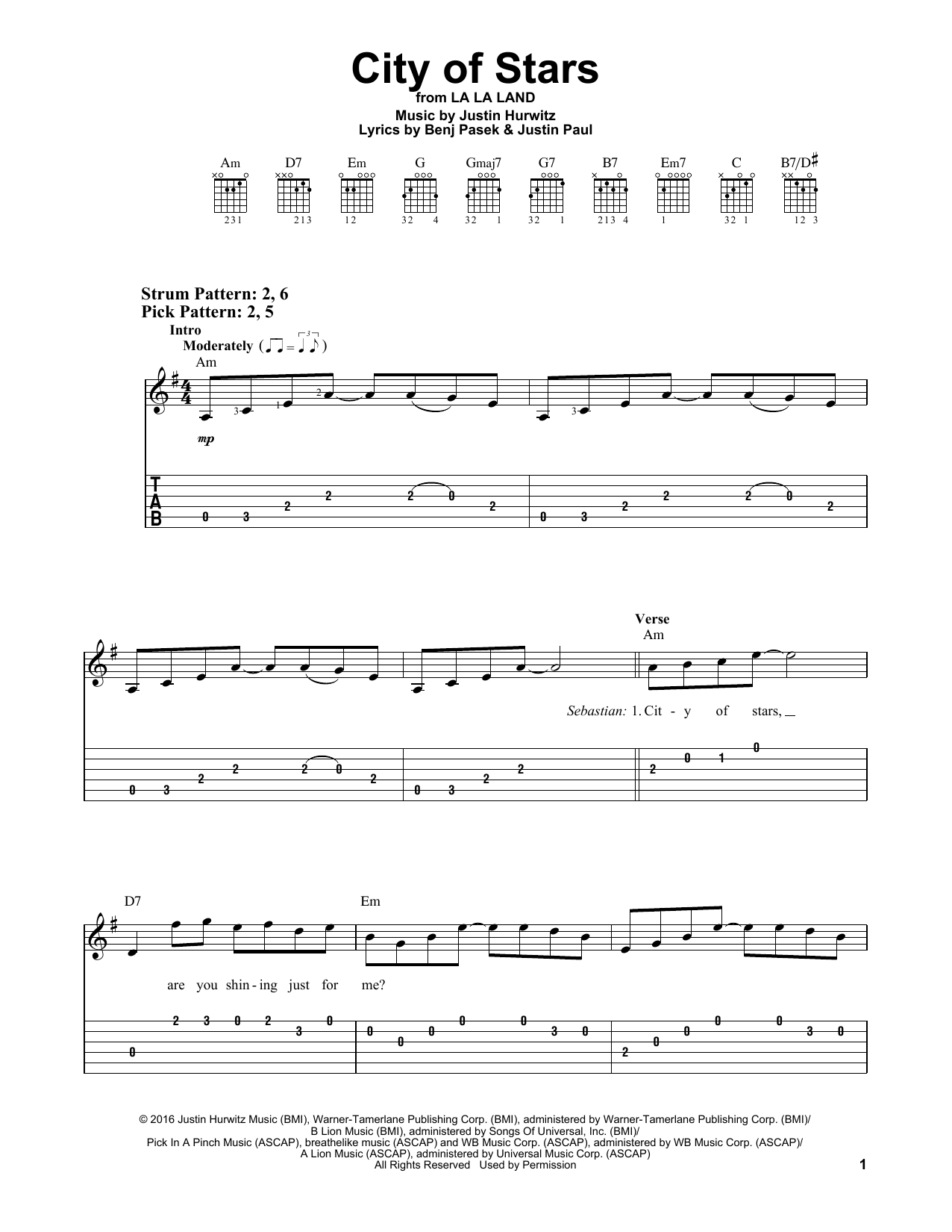 Produktbild zu: City Of Stars (from La La Land)