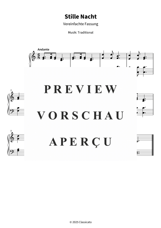 Product gallery: Page 5 of 5 Stille Nacht - Vereinfachte Fassung, , Piano Solo
