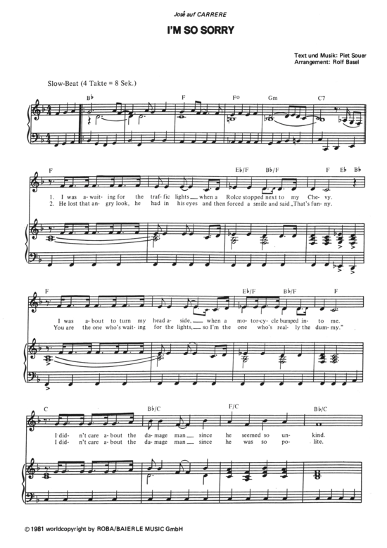 Produktbild zu: I'm So Sorry Jose