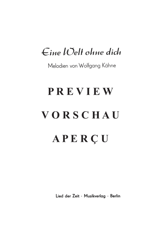 Product gallery: Page 4 of 21 Eine Welt ohne dich , , Piano and Voice