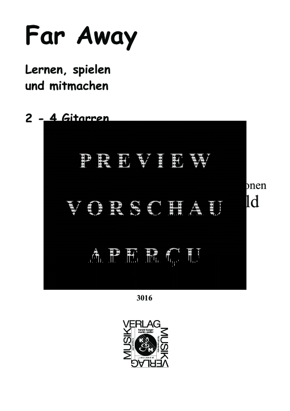 Produktgalerie: Seite 4 von 11 Far Away, , Spielstücke für 2-4 Gitarren