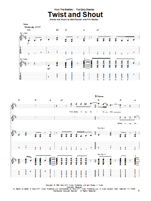 Produktgalerie: Seite 1 von 1 Twist And Shout, The Beatles, Gitarre