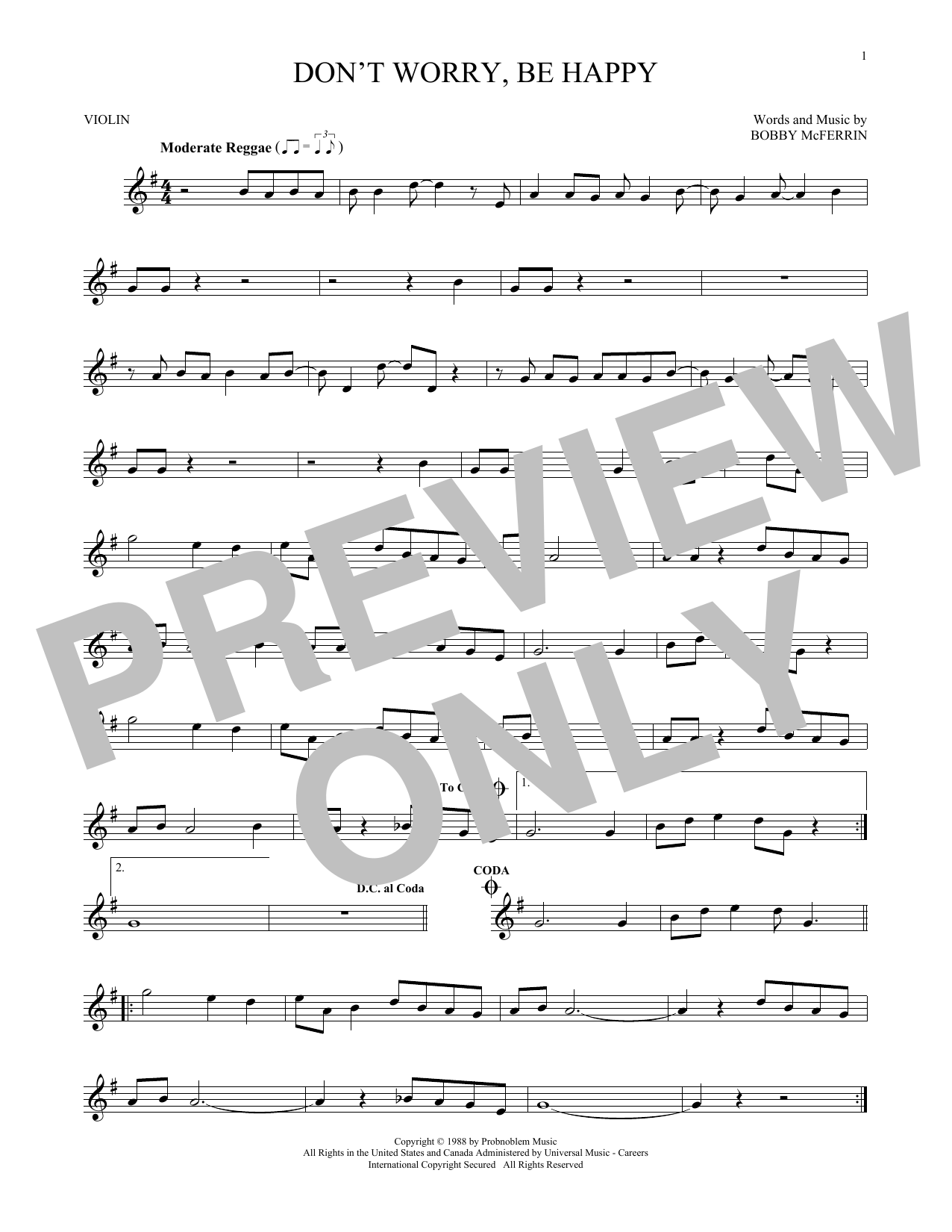 Product gallery: Page 1 of 1 Don't Worry, Be Happy, Bobby McFerrin