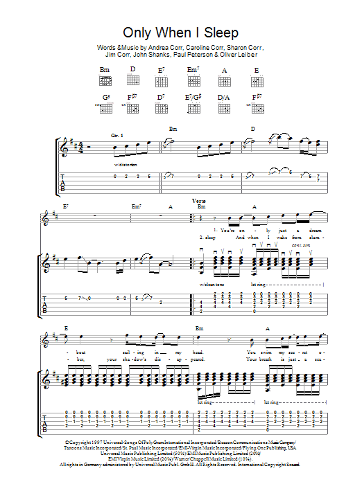 Product gallery: Page 1 of 1 Only When I Sleep, The Corrs