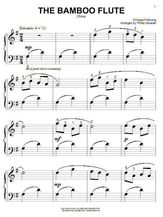 Produktbild zu: The Bamboo Flute (arr. Phillip Keveren)