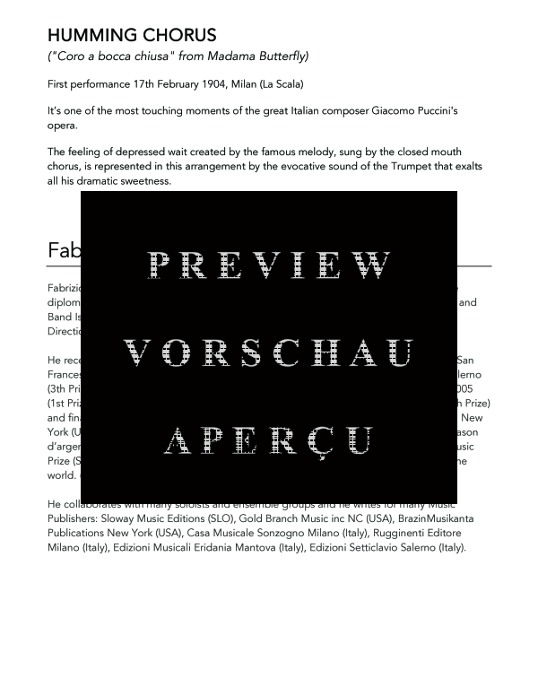 Produktgalerie: Seite 4 von 9 Humming Chorus, , (Trompete in B und Klavier)