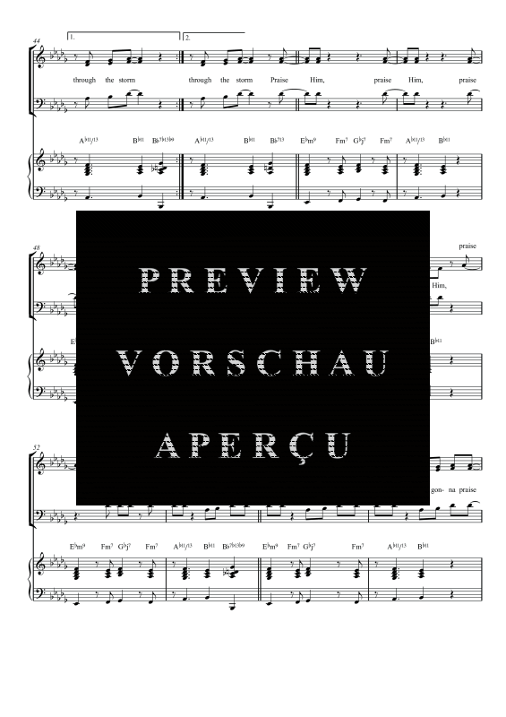 gallery: Praise Him, , Gemischter Chor SAM/Solo opt. und Klavier