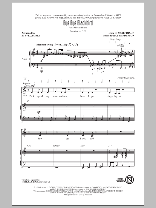 Produktbild zu: Bye Bye Blackbird