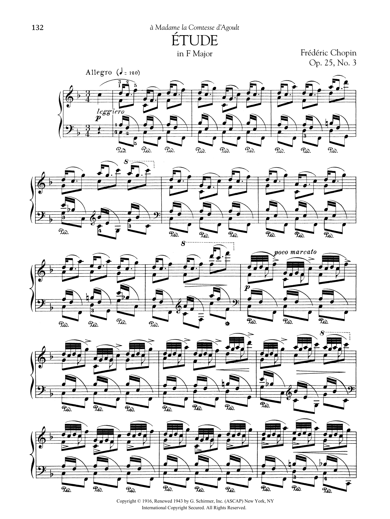 Product gallery: Page 1 of 1 Etude in F Major, Op. 25, No. 3, Frédéric Chopin
