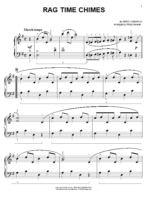 Product picture to: Rag Time Chimes (arr. Phillip Keveren)