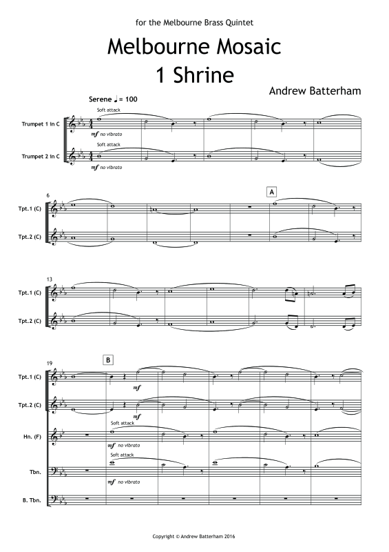 Produktgalerie: Seite 1 von 11 Melbourne Mosaic, , (Blechbläser Quintett)