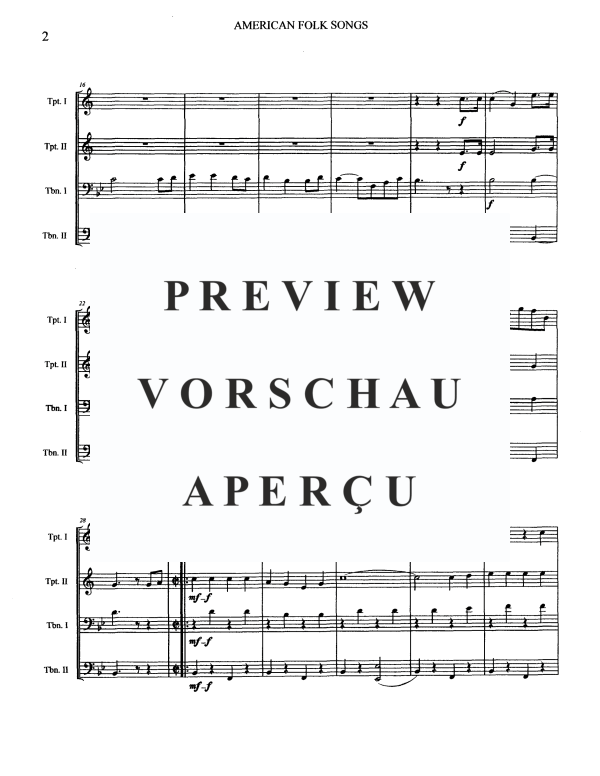 Produktgalerie: Seite 4 von 11 American Folk Songs, , Blechbläser Quartett