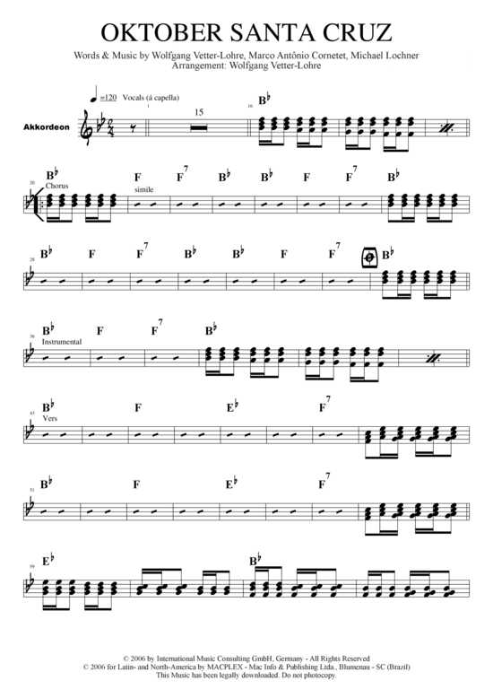 Product picture to: Oktober Santa Cruz Marco Antonio Cornetet (Banda Pomerana)