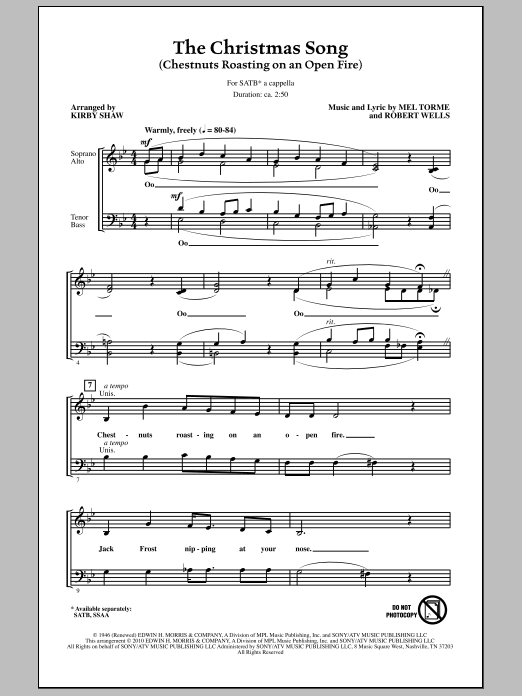 Produktbild zu: The Christmas Song (Chestnuts Roasting On An Open Fire)