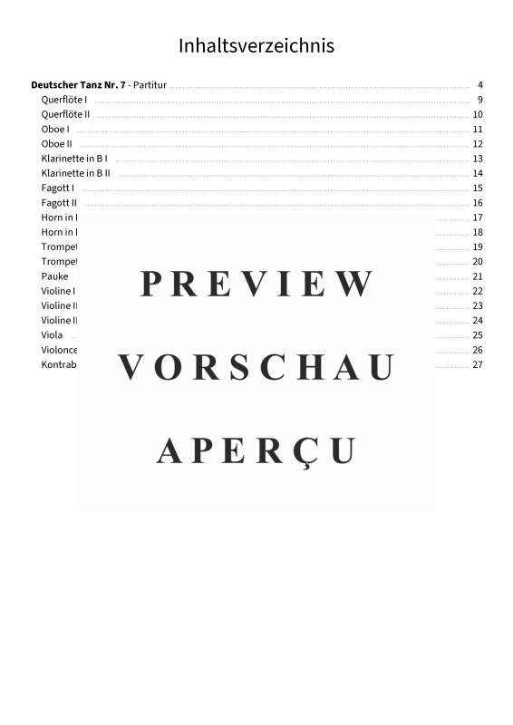 Produktgalerie: Seite 5 von 11 Deutscher Tanz Nr. 7, , Jugendkammerorchester