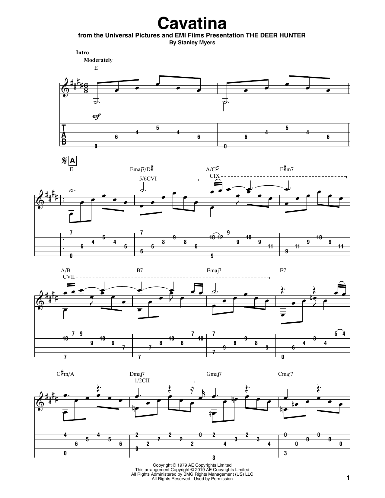 Product picture to: Cavatina (from The Deer Hunter) (arr. Bill LaFleur)