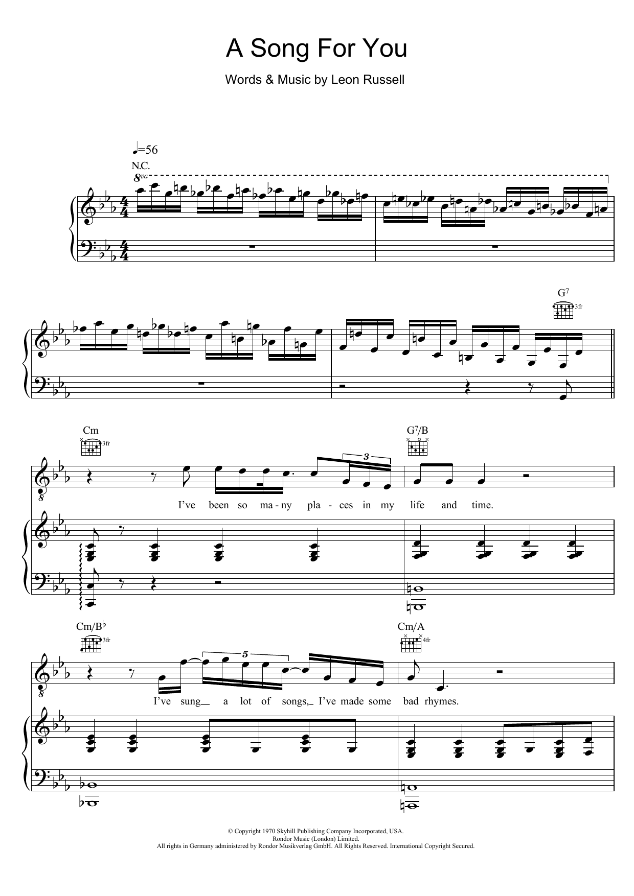 Produktbild zu: A Song For You