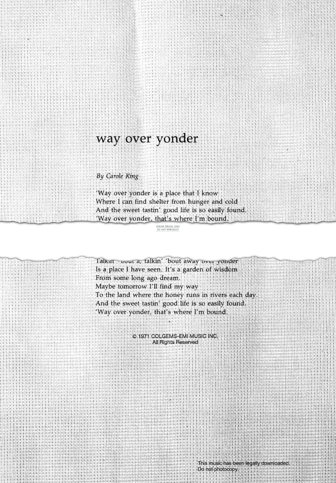 Product picture to: Way Over Yonder