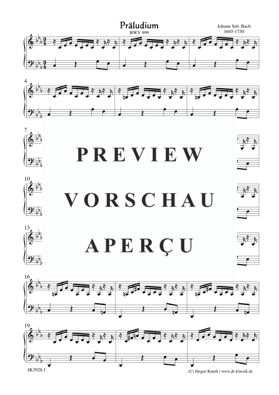 gallery: Präludium BWV 999, , (Klavier/Cembalo Solo)