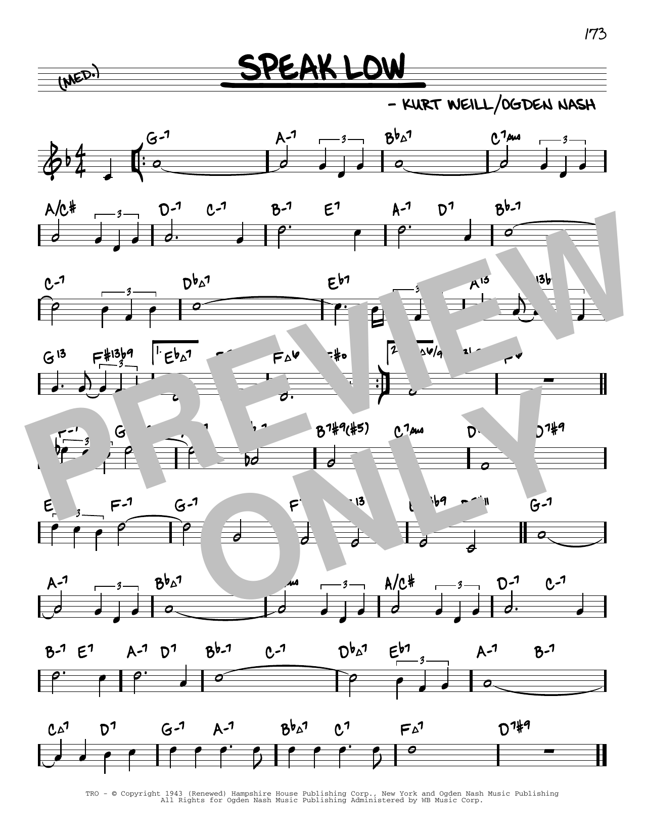 Produktbild zu: Speak Low (arr. David Hazeltine)