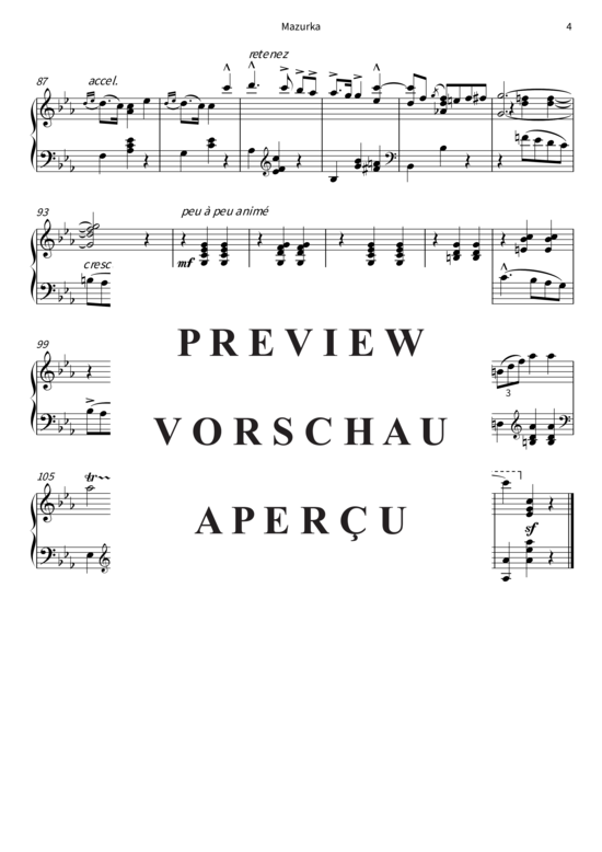 Product gallery: Page 7 of 7 Mazurka - pour piano , , Piano Solo