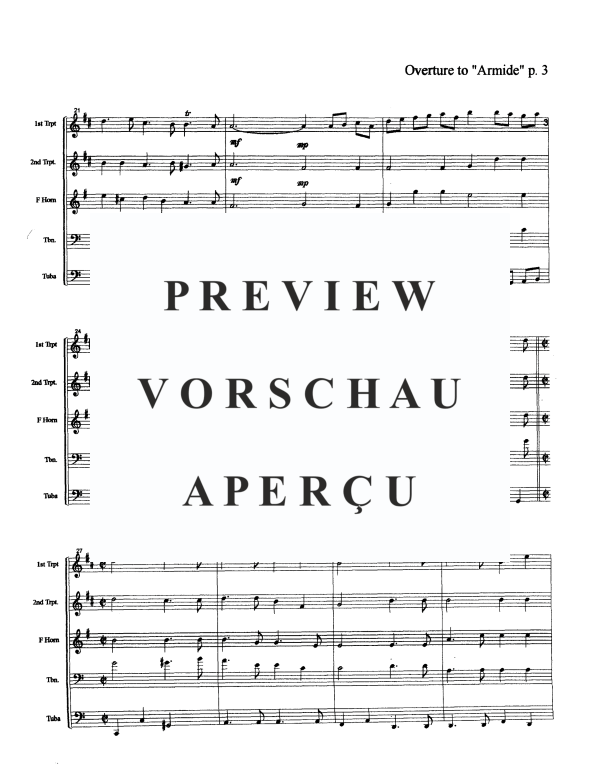 Produktgalerie: Seite 5 von 11 Ouvertüre zu Armide, , Blechbläser Quintett