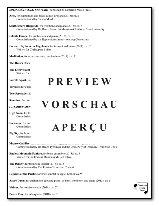 Product gallery: Page 7 of 8 First Things First , , (Bass Trombone/Tuba Solo)