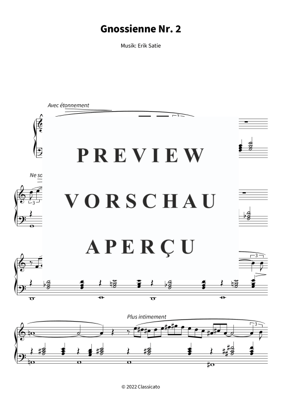 Product gallery: Page 5 of 7 Gnossienne Nr. 2 - Geheimnisvolles Klavierstück, , Solo Piano