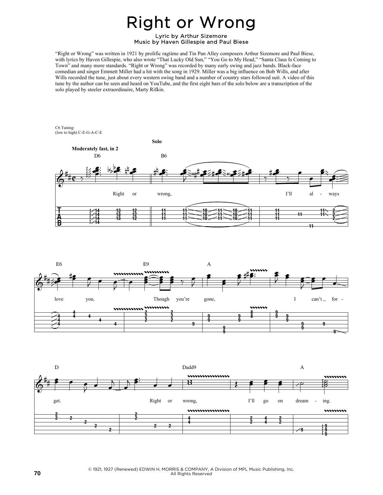 Produktbild zu: Right Or Wrong (arr. Fred Sokolow)