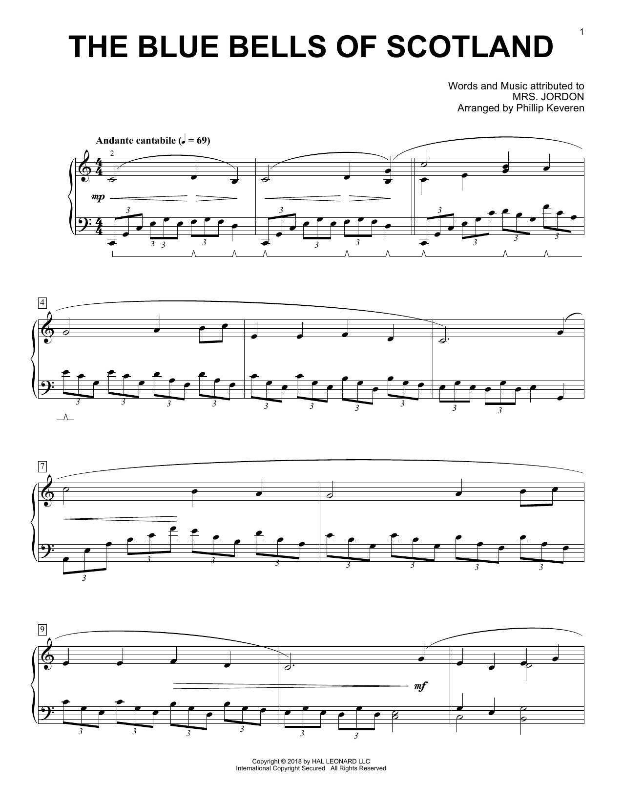 Product picture to: The Blue Bells Of Scotland [Classical version] (arr. Phillip Keveren)