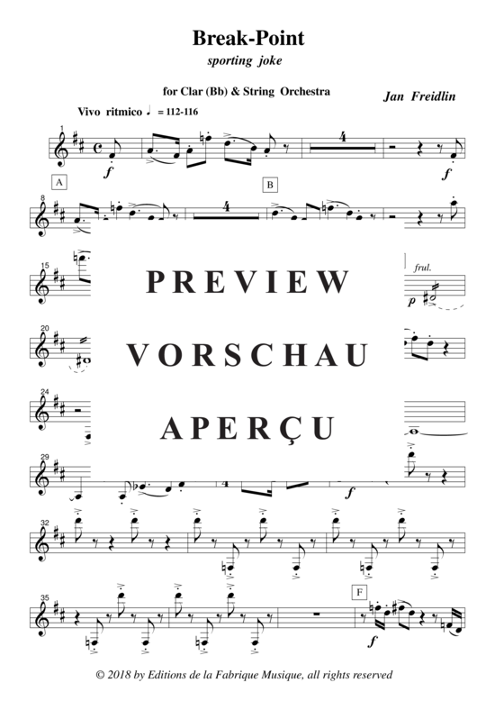 Product gallery: Page 11 of 13 Break-point (Piano Reduction) , ,  (clarinet in Bb + piano)