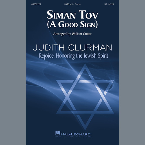 cover: Siman Tov (A Good Sign), William Cutter, Chor