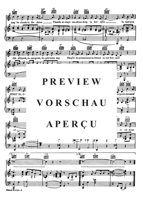 Produktgalerie: Seite 4 von 8 Sweet Eloise , Popular Standard, Klavier und Gesang