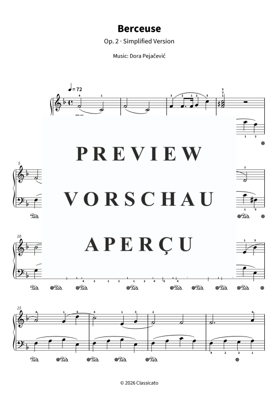 Produktgalerie: Seite 5 von 6 Berceuse - Op. 2 · Simplified Version, , Klavier Solo