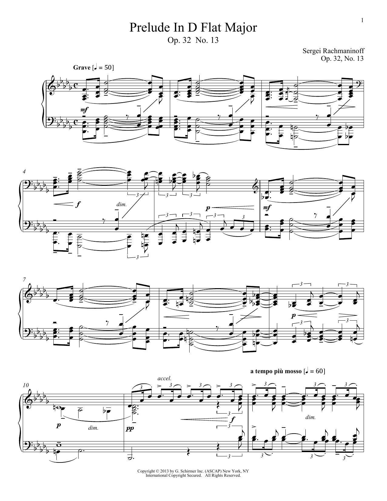 Product picture to: Prelude In D-Flat Major, Op. 32, No. 13