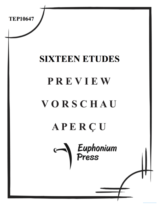 Product gallery: Page 2 of 19 Sixteen Etudes for Euphonium , , (Euphonium Solo)