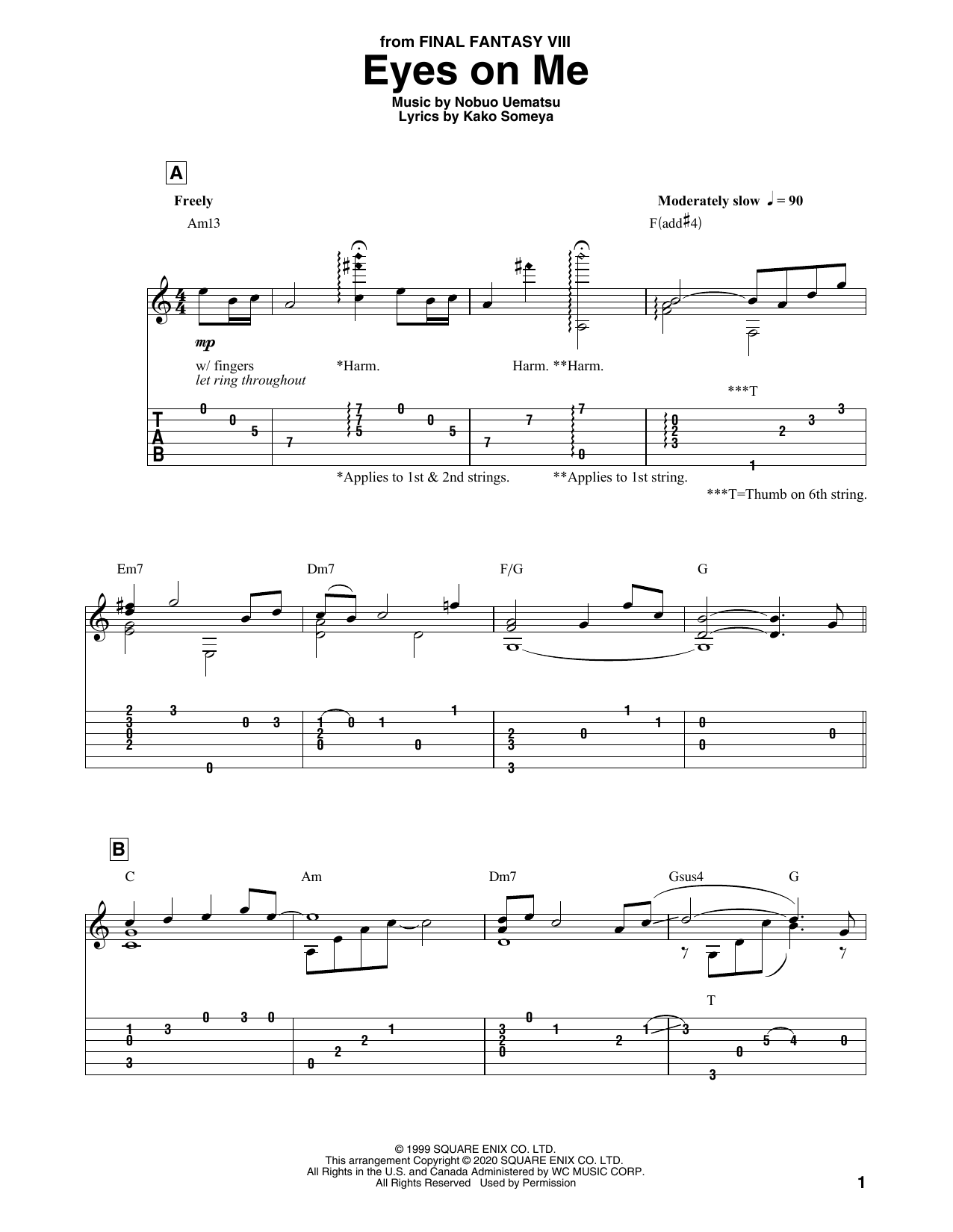 Produktbild zu: Eyes On Me (from Final Fantasy VIII)