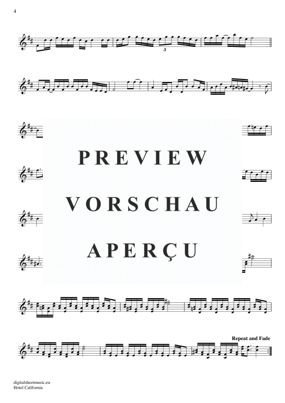 Product gallery: Page 5 of 5 Hotel California, Eagles, The, (recorder)