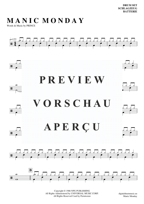 gallery: Manic Monday , Bangles, (Drums)