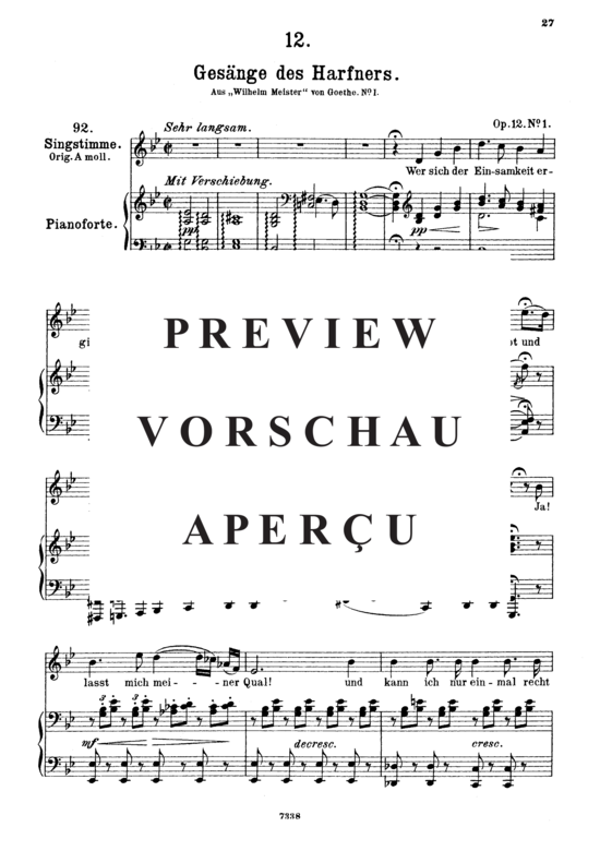 gallery: Gesänge des Harfners D.478-1 , , (Gesang mittel + Klavier)