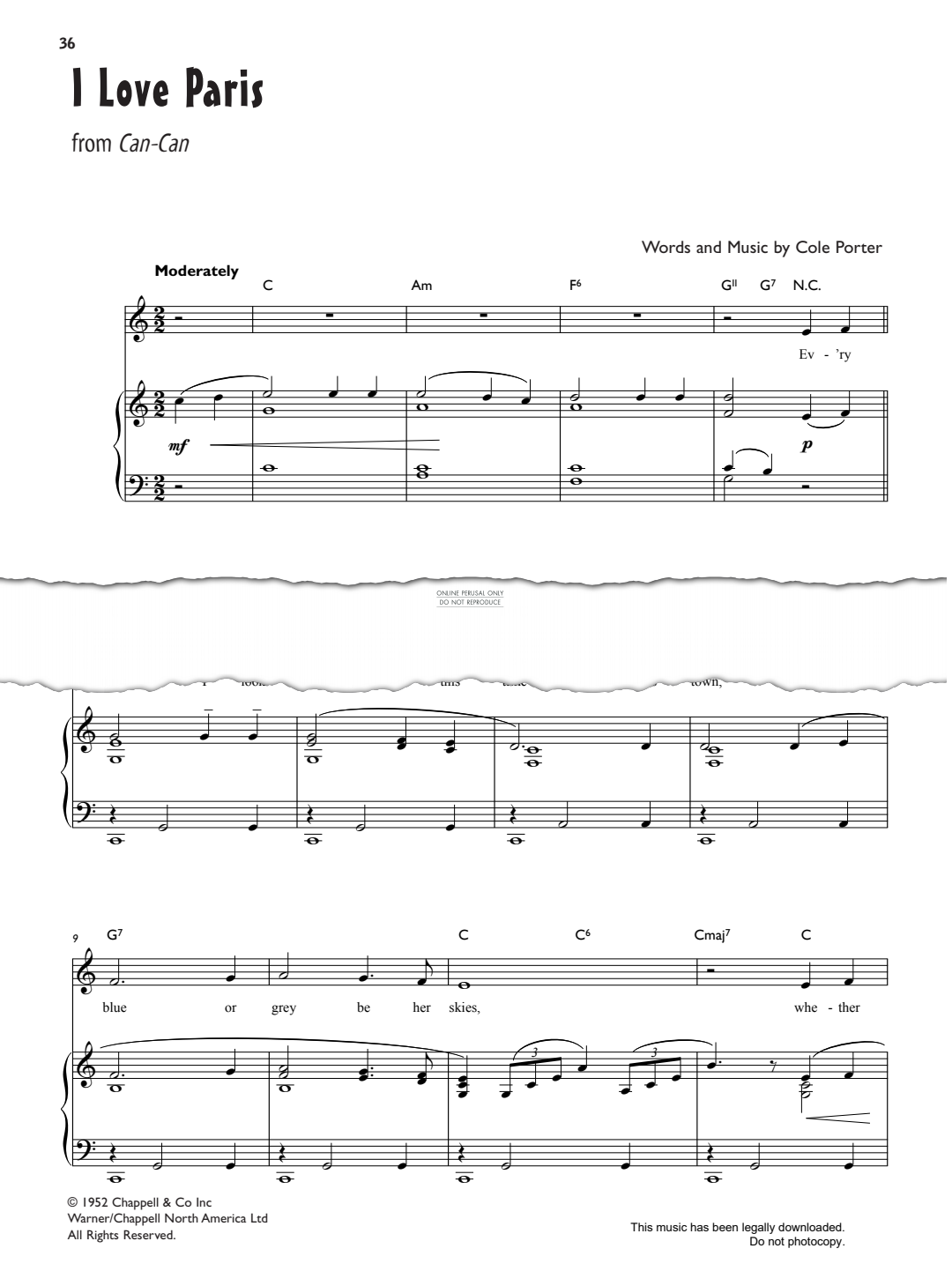 Produktbild zu: I Love Paris (from "Can-Can")