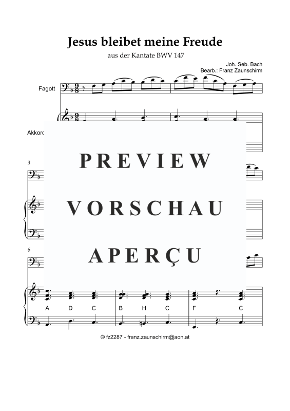 Product gallery: Page 2 of 8 Jesus bleibet meine Freude, , Bassoon and Accordion