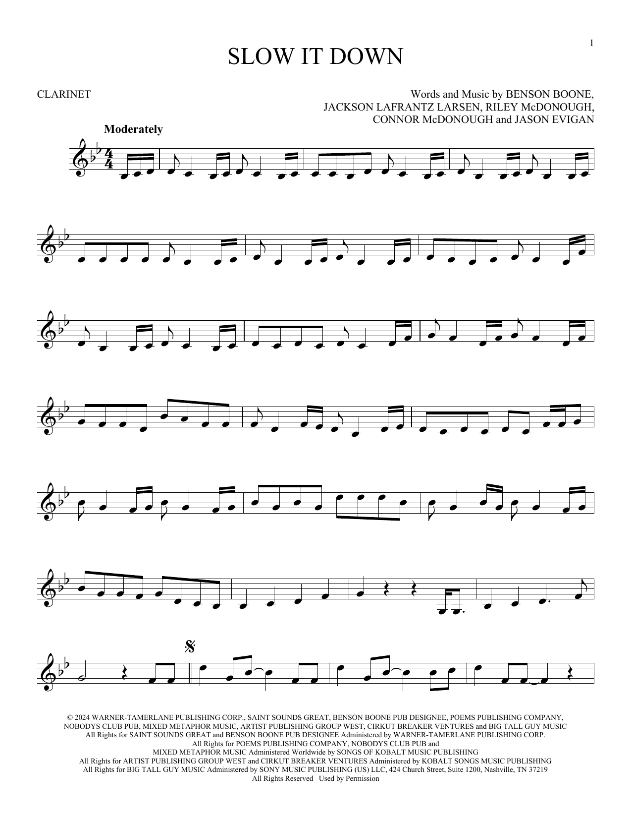 Product gallery: Page 1 of 1 Slow It Down, Benson Boone