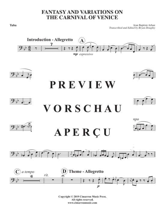 Product gallery: Page 20 of 21 Fantasy and Variations on the Carnival of Venice , , (tuba + piano)