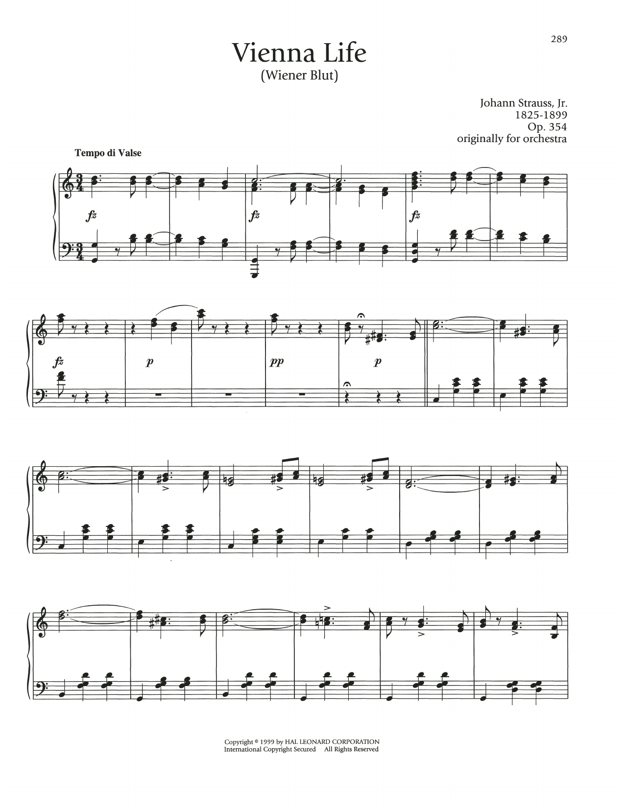 Product picture to: Vienna Life, Op. 354