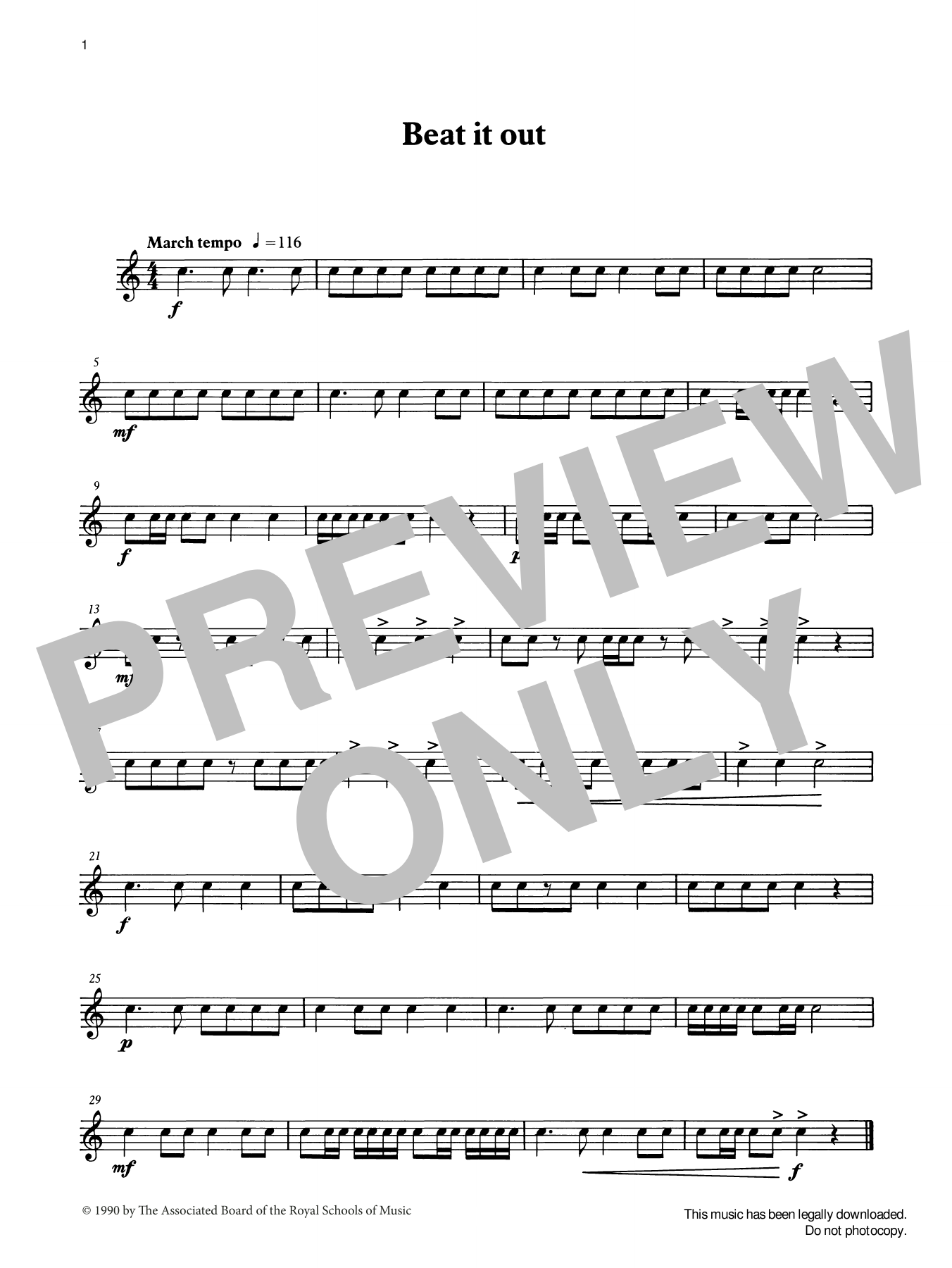 Product gallery: Page 1 of 1 Beat it out from Graded Music for Snare Drum, Book I, Ian Wright and Kevin Hathaway