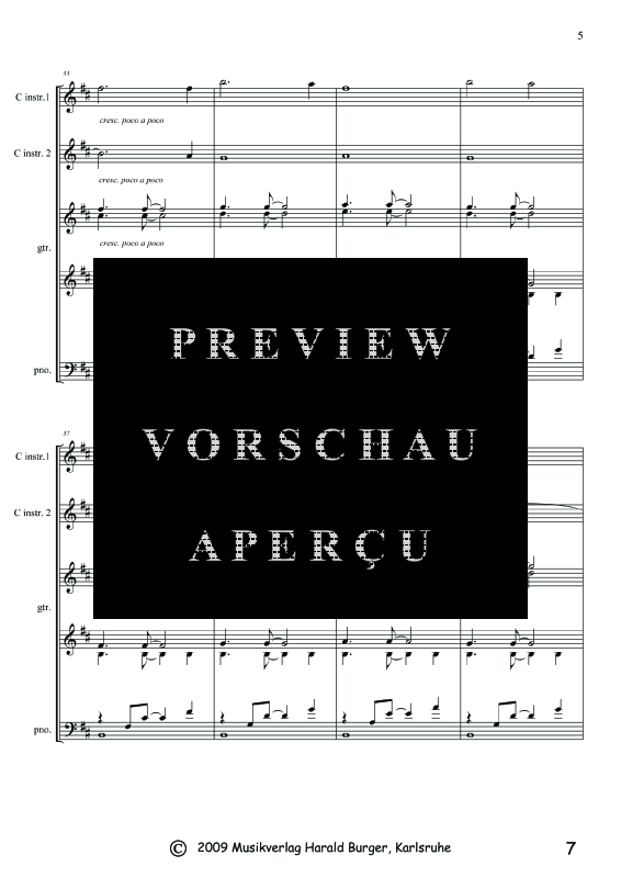 Produktgalerie: Seite 10 von 11 Shadows (Partitur), , Gemischtes Ensemble 2 Instrumente in C, 4 Gitarren und Klavier