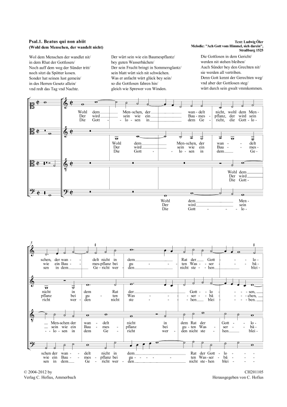 Produktgalerie: Seite 1 von 11 Der gantz Psalter Davids, Bd. 1, Psalm 1 - 30, , (Gemischter Chor)