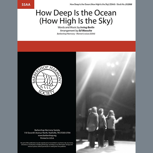 Product picture to: How Deep Is The Ocean (How High Is the Sky) (arr. Rob Hopkins)